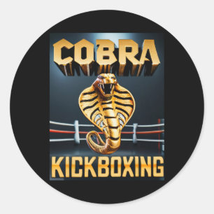 Sticker Rond Conception de Cobra Kickboxing par Don Castillo 