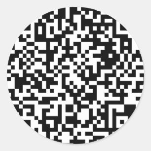 Sticker Rond Conception de code de QR