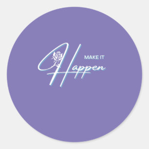 Sticker Rond Conception de devis motivationnel