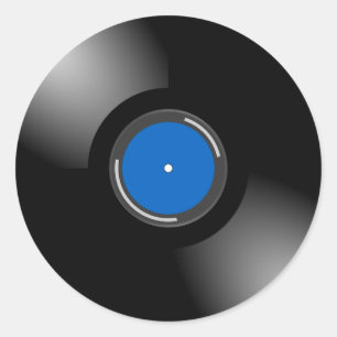 Sticker Rond Conception de disques vinyle