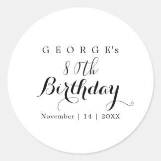 Sticker Rond Conception de fête d'anniversaire en typographie m