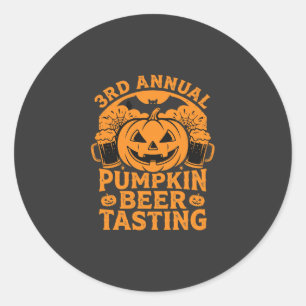Sticker Rond Conception de fête d'Halloween de dégustation de b