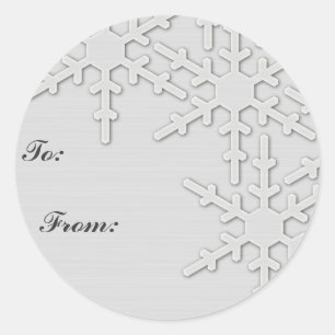 Sticker Rond Conception de flocon de neige