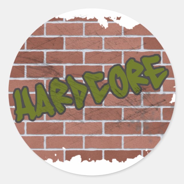 Sticker Rond conception de graffiti hardcore (Devant)