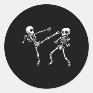 Sticker Rond Conception de kickboxing cool pour hommes femmes k