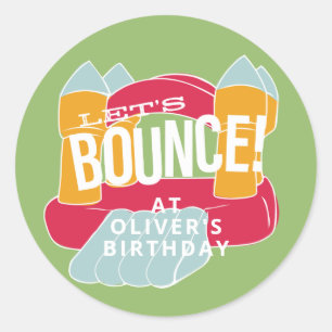 Sticker Rond Conception de la fête d'anniversaire de Bounce Hou