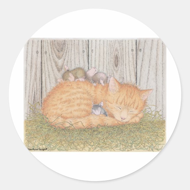 Sticker Rond Conception de la souris - (Devant)