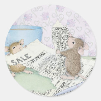 Sticker Rond Conception de la souris -