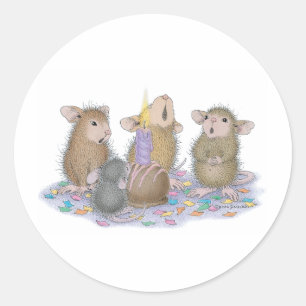 Sticker Rond Conception de la souris -