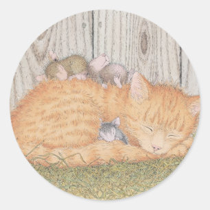 Sticker Rond Conception de la souris -