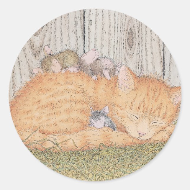 Sticker Rond Conception de la souris - (Devant)