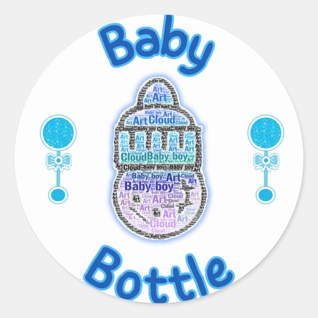 Sticker Rond Conception de l'autocollant baby shower (Devant)