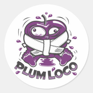 Sticker Rond Conception de Loco Plum
