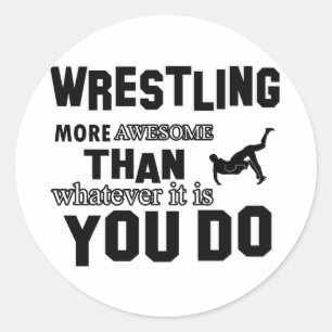 Sticker Rond Conception de lutte impressionnante