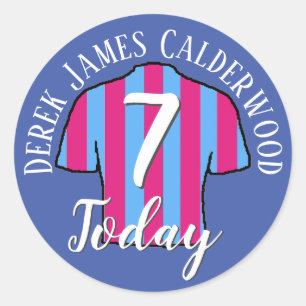 Sticker Rond Conception de maillot de football pour anniversair