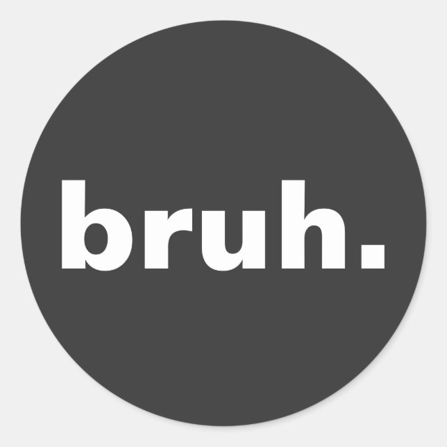 Sticker Rond conception de minimalisme d'un mot (Devant)
