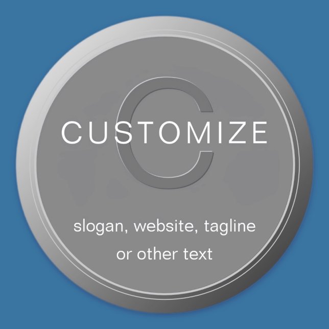 Sticker Rond Conception de monogramme gris foncé modifiable (Créateur téléchargé)