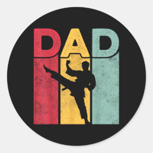 Sticker Rond Conception de papa - Fête des pères arts martiaux