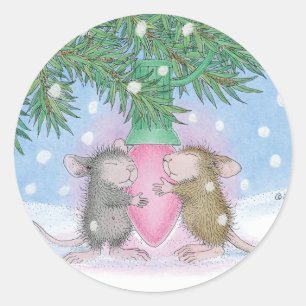 Sticker Rond Conception de souris maison®