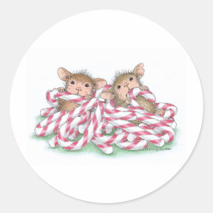 Sticker Rond Conception de souris maison®