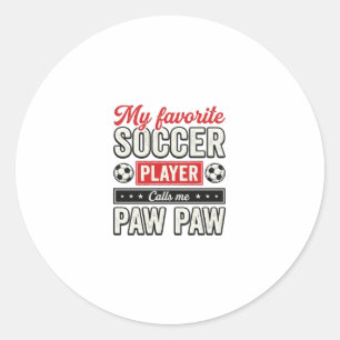 Sticker Rond Conception de T-shirt de grand-père joueur de foot