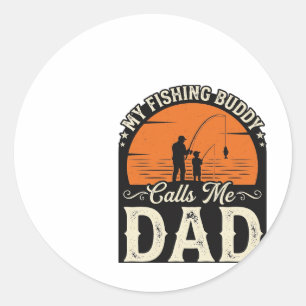 Sticker Rond Conception de T-shirt pour papa, copain de pêche v