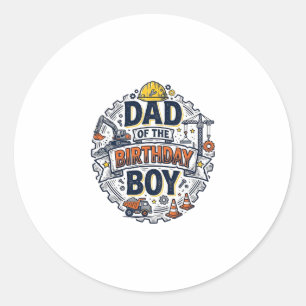 Sticker Rond Conception de t-shirt pour papa de chantier du gar