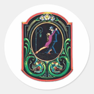 Sticker Rond Conception de tango ! Art de tango !