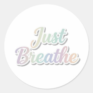 Sticker Rond Conception de typographie motivationnelle pastel «