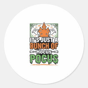 Sticker Rond Conception de vecteur de citation Hocus Pocus Hall