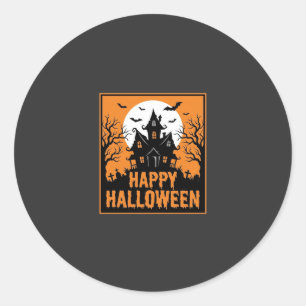 Sticker Rond Conception de vecteur de silhouette de maison hant