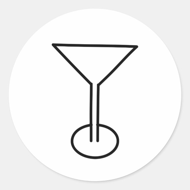 STICKER ROND CONCEPTION DE VERRE MARTINI (Devant)