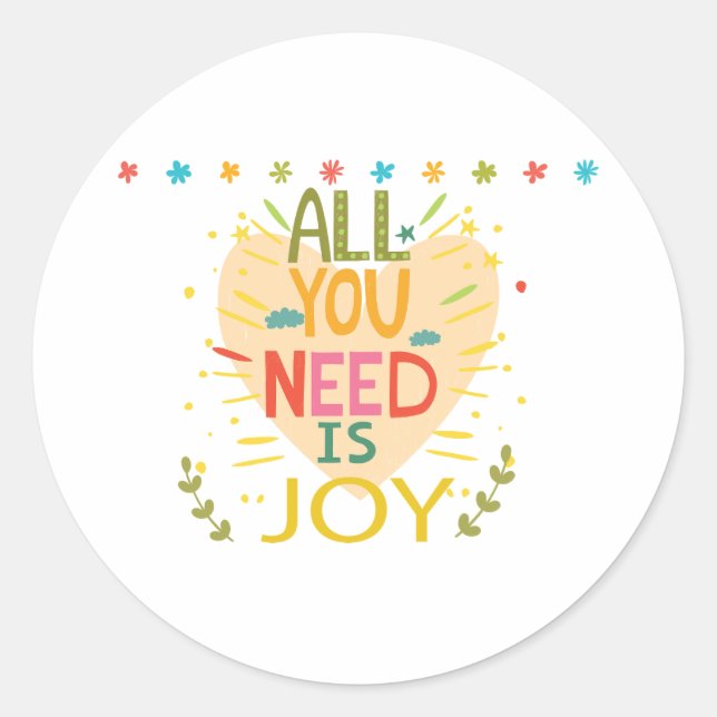 Sticker Rond Conception des paroles d'enfants pleines de charme (Devant)