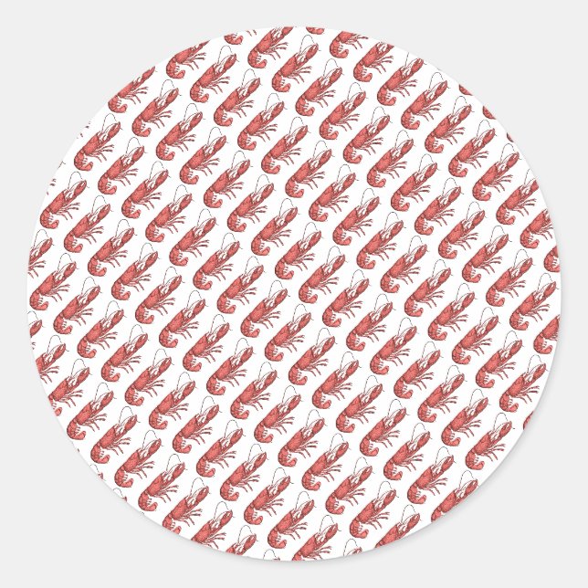 Sticker Rond Conception d'image Red Lobster (Devant)