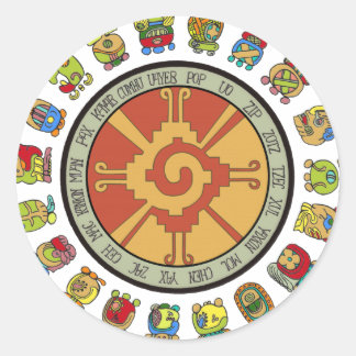 Sticker Rond Conception du calendrier maya