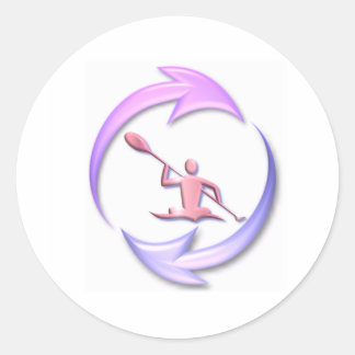 Sticker Rond Conception du cycle Kayak