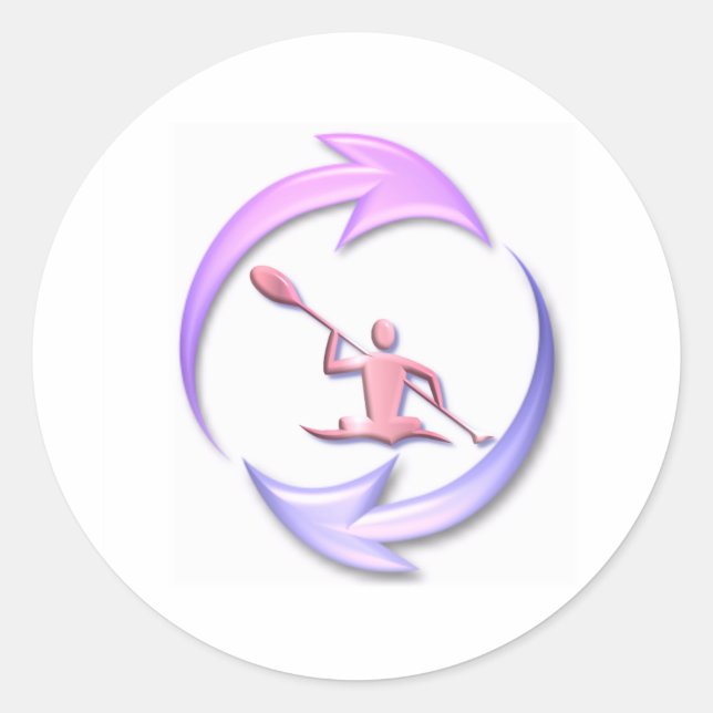 Sticker Rond Conception du cycle Kayak (Devant)