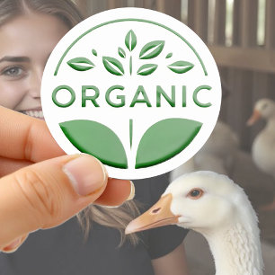 Sticker Rond Conception du logo Feuille de produits alimentaire