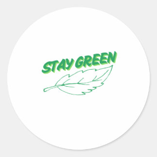 Sticker Rond Conception du texte vert
