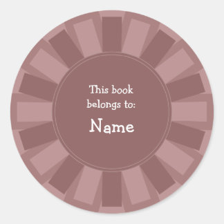 Sticker Rond Conception élégante d'une bibliothèque