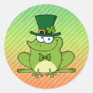 Sticker Rond Conception irlandaise de grenouille