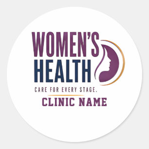 Sticker Rond Conception Médicale pour la Santé des Femmes