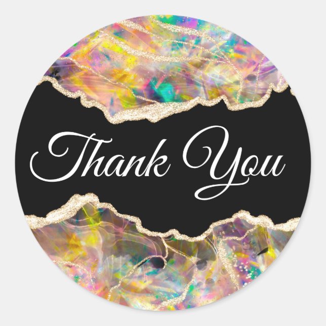 Sticker Rond Conception optique sur Merci noir (Devant)