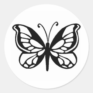 Sticker Rond conception papillon