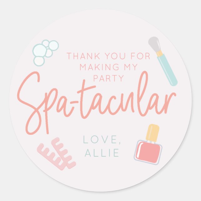 Sticker Rond Conception personnalisée de la partie spa (Devant)