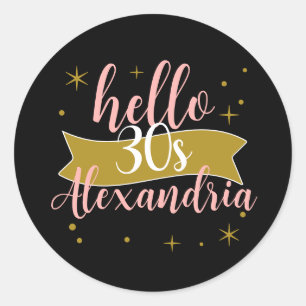 Sticker Rond Conception Personnalisée pour les 30 Ans
