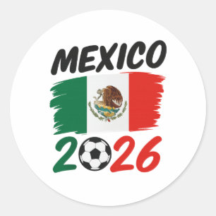 Sticker Rond Conception pour les fans de football du Mexique 20