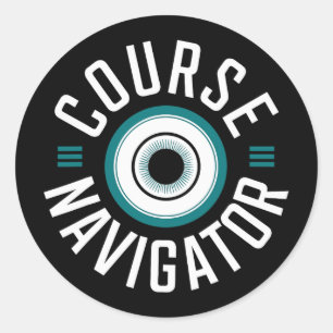 Sticker Rond Conception unique de navigateur de parcours de gol