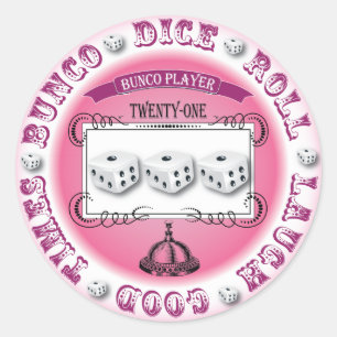 Sticker Rond Conception vintage Bunco Round