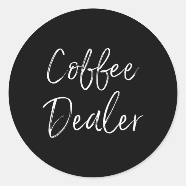 Sticker Rond Concessionnaire de café Barista Caffeine Cold Brew (Devant)